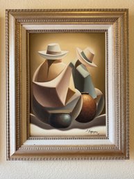 Modern, Cubist-style Painting By Julio Portocarrero