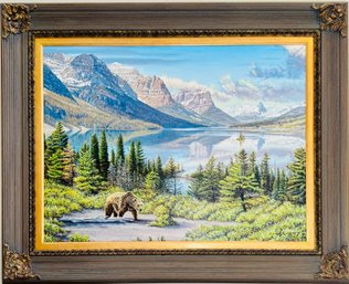 Framed Oil On Canvas Landscape By Gary Johnson- Signed