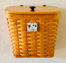 Longaberger Wall Basket With Lid