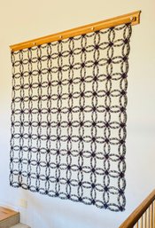 Double Wedding Ring Quilt On Wood Hanger