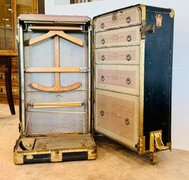 Antique The Wheary Wardrola Steamer Trunk