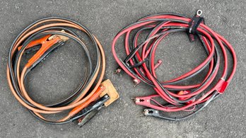 Assorted Heavy Duty Jumper Cables And Battery Cables Lot