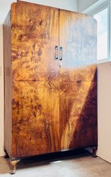 Art Deco Walnut Wardrobe- FOR RESTORATION