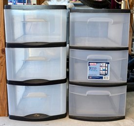 Pair Of Plastic Storage Organizer Bins