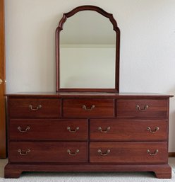 Vintage Knob Creek Dresser With Attached Mirror