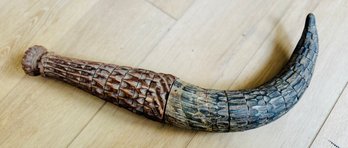 Carved Sculptural Horn Piece