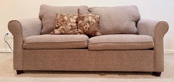 Modern Fabric Loveseat With Pullout Queen Bed