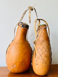 2 African Calabash Gourds