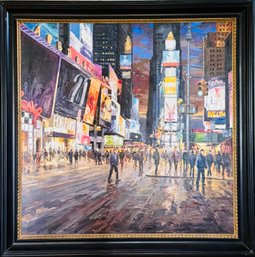 New York Y Sus Luces  Painting By Eugenio Cohaila  Painting, Oil On Canvas