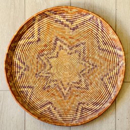 Native American Coiled Tray Basket