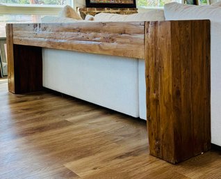 Modern Rustic Console Table Crafted From Solid Wood