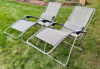Set Of Lafuma Futura Zero Gravity Recliner Chairs