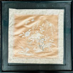 Framed Silk Embroidery Panel