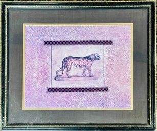 Framed Print Of A Cheetah Illustration