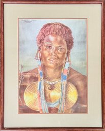 Vintage Lithograph-Nandi-African Tribal Art