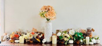 Home Decor Lot With Faux Pumpkins