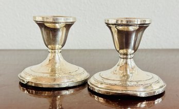 Sterling Silver Cement Reinforced Candle Holders