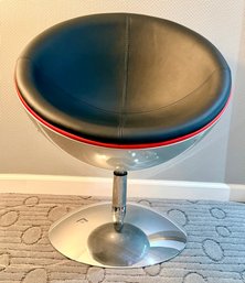Lumisource Lunar Swivel Lounger Chair Half Moon Shaped