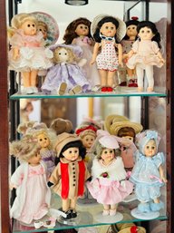 2 Shelves Assorted Madame Alexander Dolls