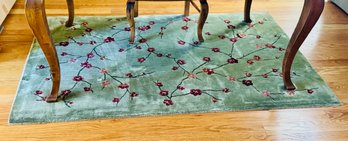 Floral Green Area Rug