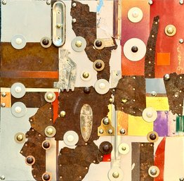 Abstract Mixed-media Wall Art, Signed By Bob Coonts