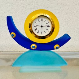 Vintage Hand-made Murano Glass Clock Sculpture