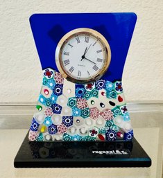 Ragazzi & C. Murano Millefiori Glass Desk Clock