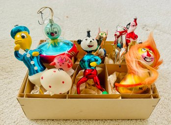 Vintage De Carlini Italian Blown Glass Christmas Ornaments