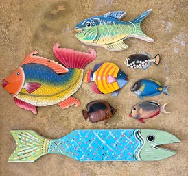 Fish Wall Decor - Wood & Metal