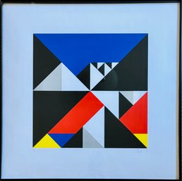 Abstract Geometric Print, Signed And Numbered 54/75 By Walter Allner