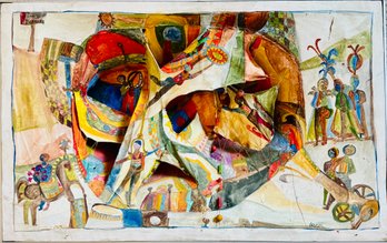 3D Oil On Canvas By Vescial Titled ' Circus '