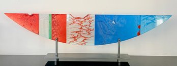 Contemporary Glass Sculpture From The Arc Series By Glass Artist Markian Olynyk