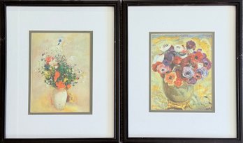 Two Framed Floral Prints