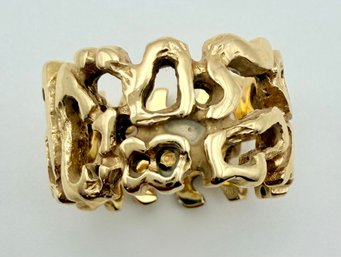 Vintage 14K Brutalist Ring Size 6 By POND