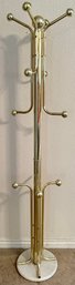 Brass Standing Coat/hat Rack