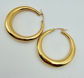 14k Yellow Gold Hoop Earrings