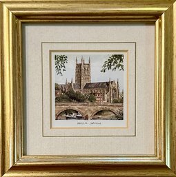 Small Framed Print Worcester Cathedral