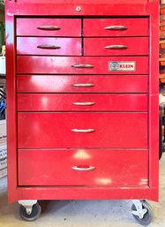 Klein Red Metal Tools Roll-away Chest