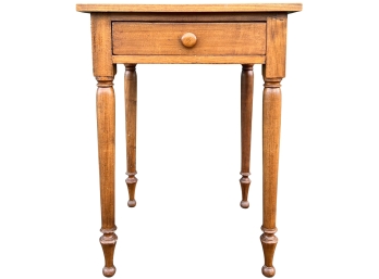 Antique Single Drawer Wood Nightstand