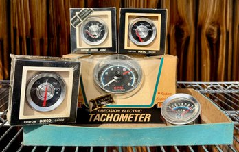 Vintage Dixco Gauges & Precision Electric Tachometer Lot
