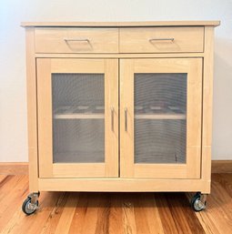 Rolling Wood Kitchen Storage Cart