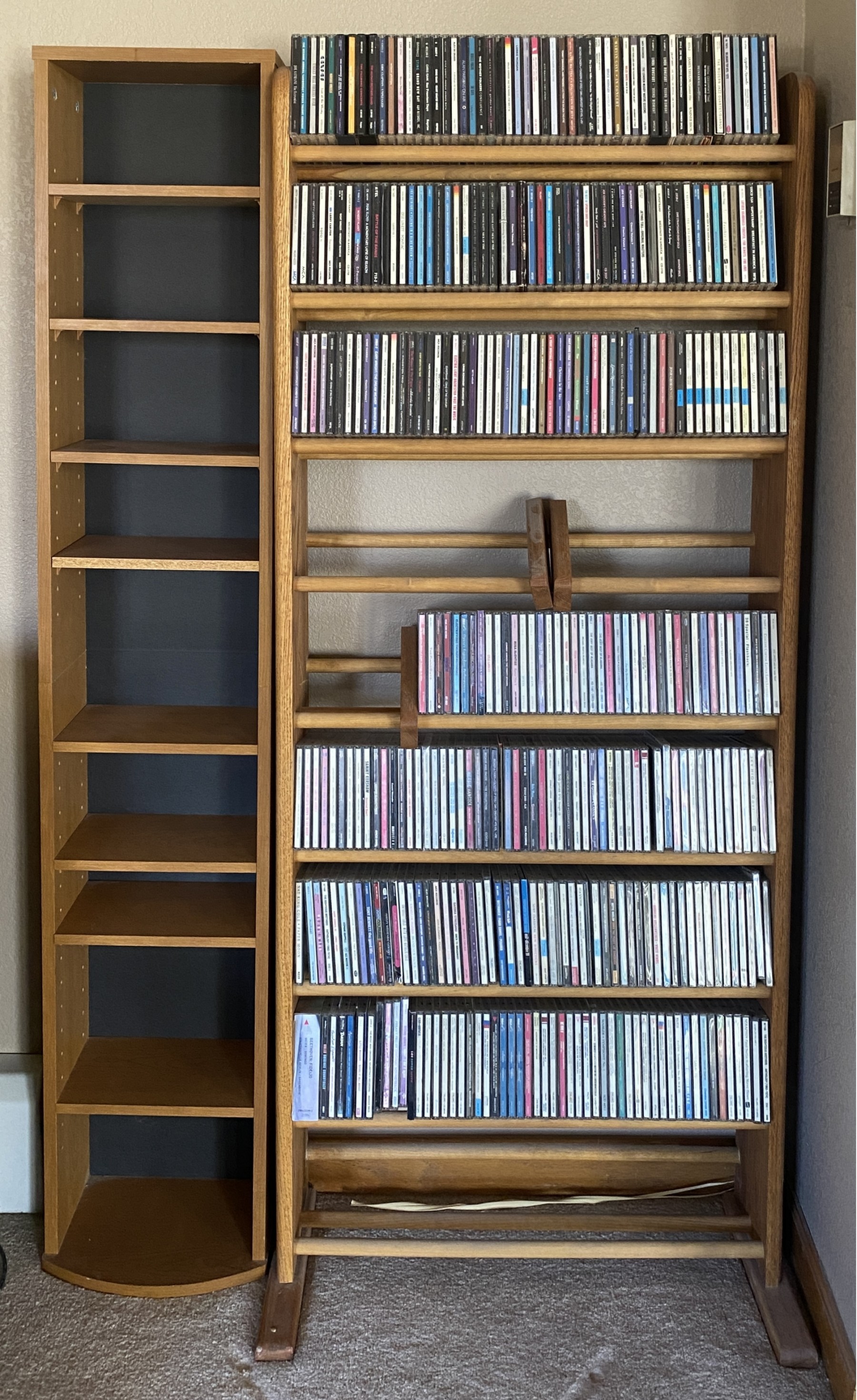 Huge CollectIon Of CD'S Including Wooden Racks. #83358 | Auctionninja.com