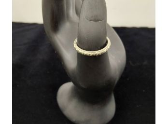 Art Deco 18k White Gold 4Grams Orange Blossom Stunning! Narrow Band