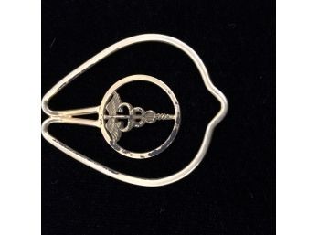 14K Medical Hermes Pocket Square 2' X 1.5'