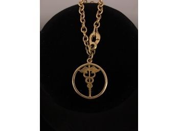 14K Medical Hermes Key Chain