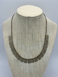 Vintage Sterling Greek Key Necklace