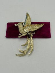 Signed Vintage Rhinestone Bird
