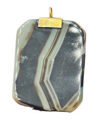 Antique Gold Filled Agate Pendant
