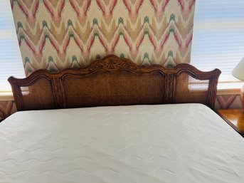Vintage French Provincial King Size Cane Headboard (Headboard Only)