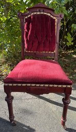 Early Victorian Eastlake Style Antique Parlor Chair